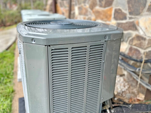 AC system in the backyard of a Bloomington home